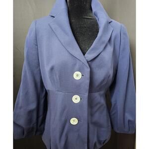 Escada Jacket Navy Blue Womens 42/10 Business Blazer